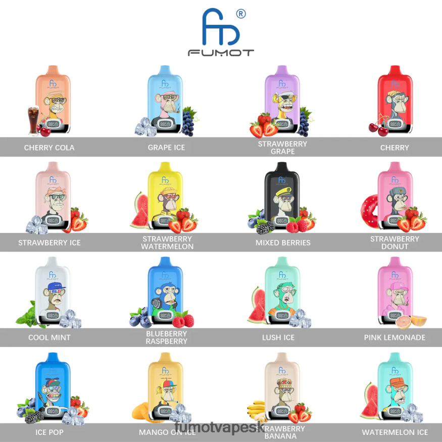 Fumot Store - Fumot Digital Box jednorazový vape pod 12000 - 20 ml (1 kus) jahodové kiwi F626DT150