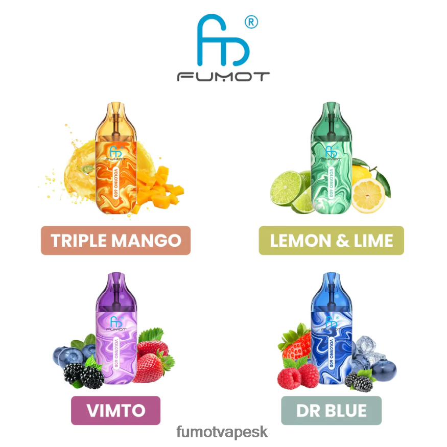 Fumot Tech - Fumot Volcano Jednorazová vanička kompatibilná s 600 tpd – 2 ml (sada 3 kusov) hroznový ľad F626DT298