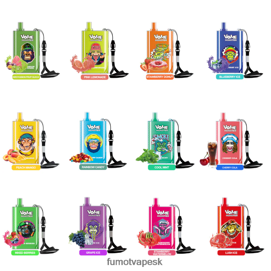 Fumot Tech - Fumot Vome Monster 10 000 jednorazové vape pod zariadenie - 20 ml (1 kus) chladná mäta F626DT428