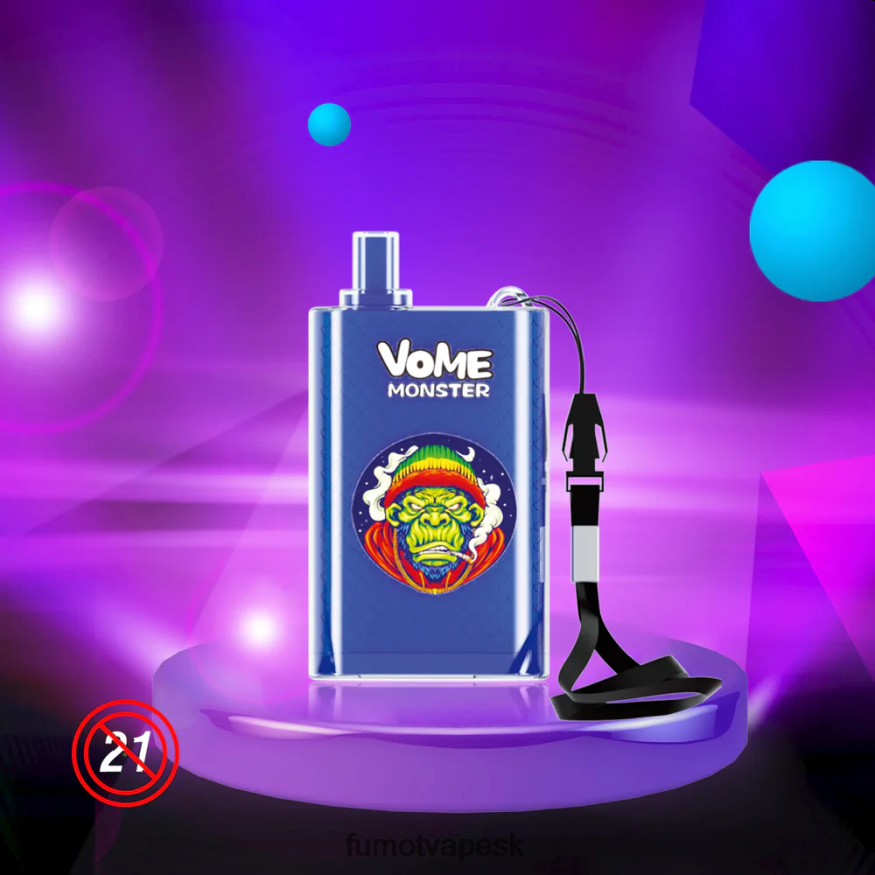 Fumot Vape Review - Fumot Vome Monster 10 000 jednorazové vape pod zariadenie - 20 ml (1 kus) čučoriedkový ľad F626DT426