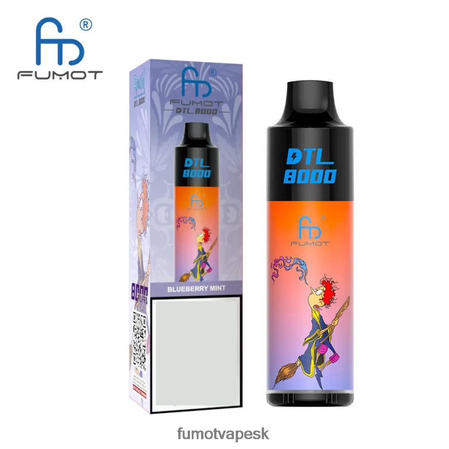 Fumot Cena - Fumot DTL 8000 jednorazové vape pero - 16 ml (1 kus) mäta čiernych ríbezlí F626DT414