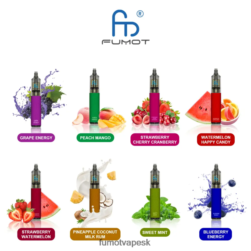 Fumot Tech - Fumot DTL jednorazové pero 9000-18ml (1 kus) jahodový melón F626DT368