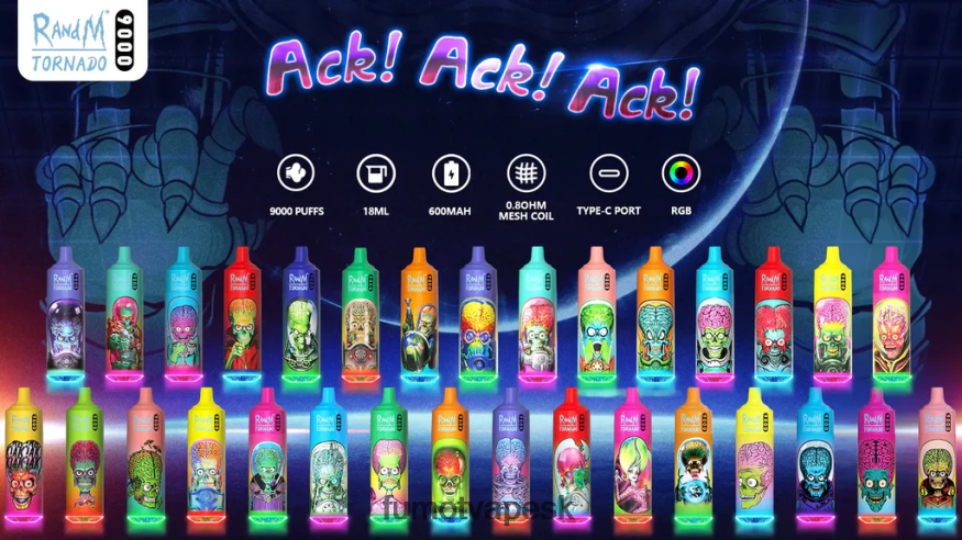 Fumot Disposable Vape - Fumot Tornado 18ml 9000 jednorazové pero (1 kus) chladná mäta F626DT17