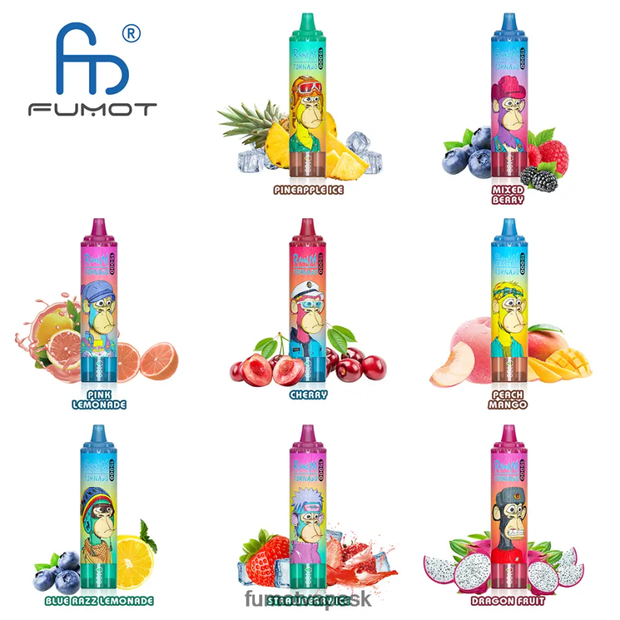 Fumot Disposable Vape - Fumot Tornado 25 ml 15000 jednorazová vanička (1 kus) jahodový ľad F626DT197