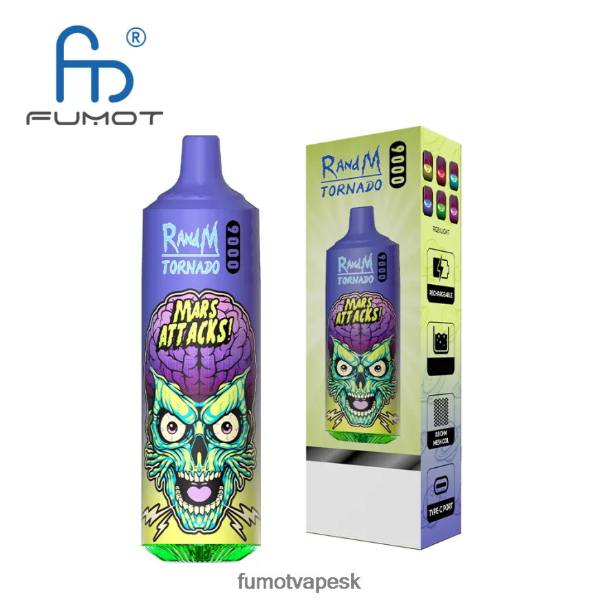Fumot Disposable Vape - Fumot Tornado 9000 jednorazové vape pero - 18 ml (1 kus) ružová limonáda F626DT7