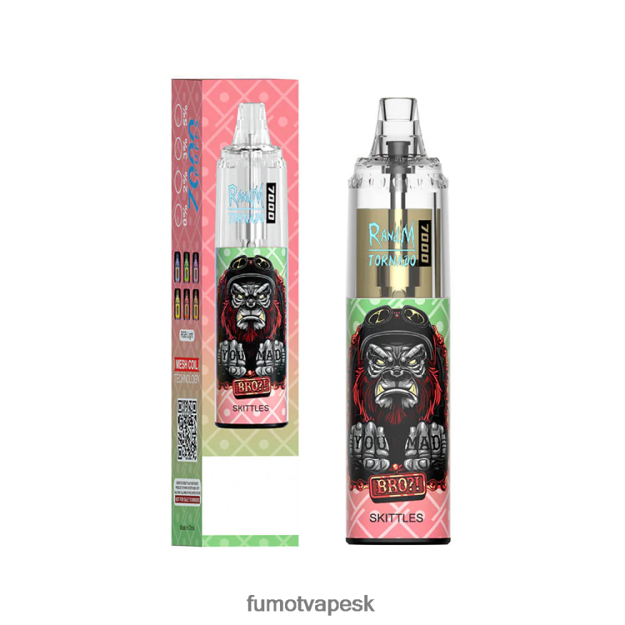 Fumot Tech - Fumot Tornado 14 ml 7000 jednorazové pero (1 kus) čučoriedka malina F626DT68