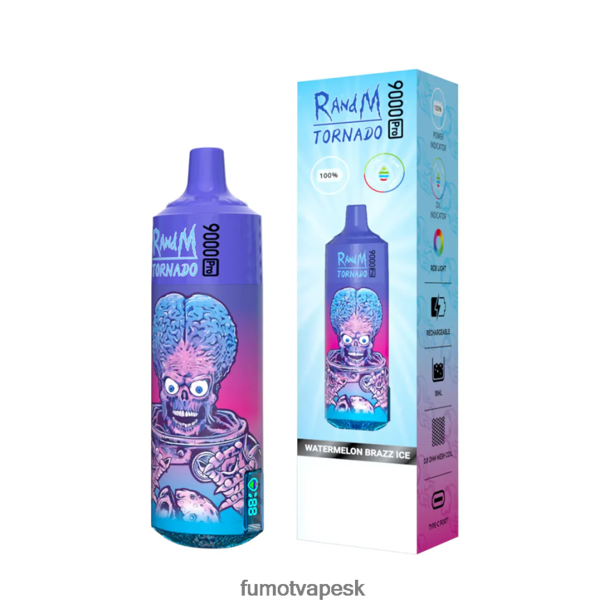 Fumot Vape Sale - Fumot Tornado Jednorazová vanička 9000 pro – 18 ml (1 kus) modrý ľad F626DT209