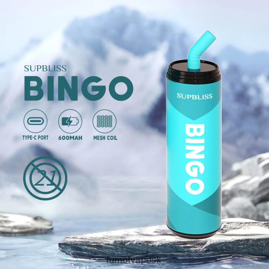 Fumot Disposable Vape - Fumot Supbliss Bingo 9000 jednorazové vape pero (1 kus) - 18 ml chladná mäta F626DT467