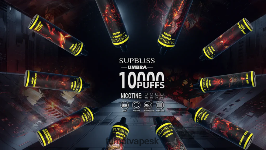 Fumot Disposable Vape - Fumot Supbliss Umbra 10 000 (1 kus) jednorazové vape pero - 20 ml DR. Modrá F626DT477
